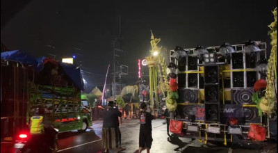 Nekat Karnaval, Belasan Truck Pengangkut Sound Horeg di Blitar Ditilang