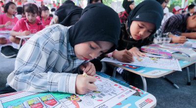 Pertamina Enduro Ajak 200 Siswa SD Surabaya Mewarnai MotoGP Mandalika