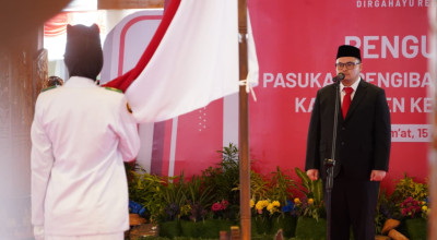 Mas Dhito Doakan Paskibraka Kabupaten Kediri Sukses Kibarkan Merah Putih