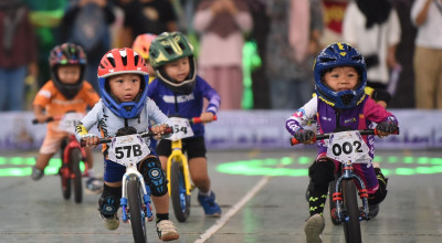 Foto: 597 Bocil Adu Cepat dalam Pushbike Championship di Kota Kediri, Bikin Gemas!