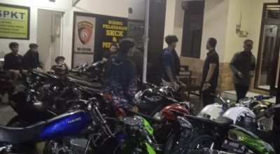 Polisi Amankan 14 Motor Diduga Terlibat Balap Liar di Kedungkandang Malang