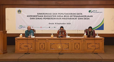 BPJS Ketenagakerjaan Gresik dan DPMD Gelar Sinkronisasi Data Bersama 300 Sekdes