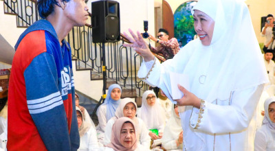 Gubernur Khofifah Santuni Korban Kebakaran Rumah dan Kontrakan di Surabaya