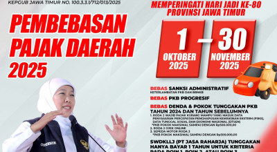 Hari Jadi Jatim ke-80, Program Pembebasan Pajak Kembali Dibuka