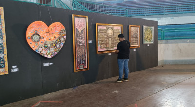 Kaligrafi Karya Peserta MTQ Jatim XXXI di Jember Dipamerkan