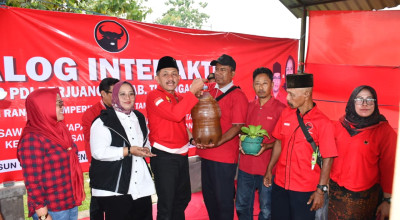Peringati Hari Tani Nasional, PDIP Tulungagung Gelar Dialog Dengan Petani