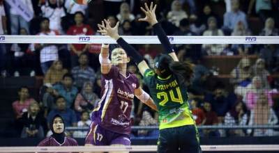 Bank Jatim Bangkit, Menang Telak 3-0 dari Rajawali O2C di Final Four Livoli Divisi Utama