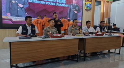 Komplotan Ganjal ATM Asal Lampung Dibekuk Polres Lamongan, Sasar Jatim-Jateng