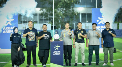 Hadiri Opening Akbar Arena Mini Soccer, Kapolres Gresik Dukung Kegiatan Positif