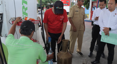 Polres dan Disperindag Lamongan Sidak SPBU, Ini Hasilnya