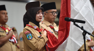 Mbak Vinanda Dilantik sebagai Kamabicab Pramuka Kota Kediri