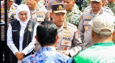 Kapolri Pimpin Apel Bersama 4.425 Ojol Jogo Jatim