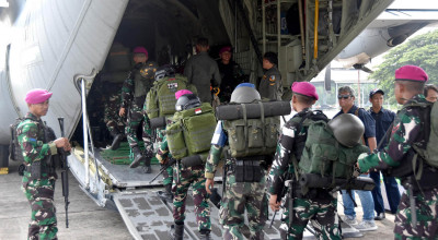 Prajurit Elite Brigif 2 Marinir Diterjunkan ke Sulawesi dan Maluku