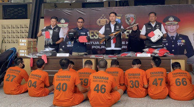 Polres Kediri Kota Bekuk 10 Pelaku Kejahatan dalam Operasi Sikat Semeru 2025