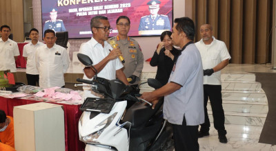 Operasi Sikat Semeru 2025, Polda Jatim Kembalikan Motor Kepada Korban
