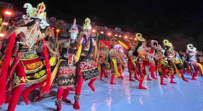 Luar Biasa! Tari 1000 Topeng Sumenep Jadi Event Tahunan