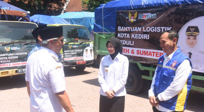 Bantuan dari Kota Kediri Tiba di Sumatera, Mbak Vinanda: Semoga Jadi Penyemangat Korban
