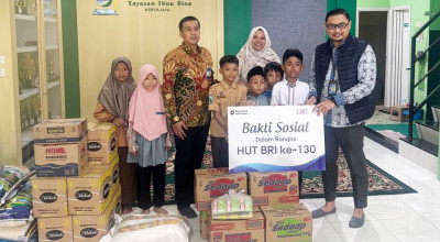 HUT ke-130, BRI Surabaya Salurkan Sembako Rp120 Juta ke 12 Panti Asuhan