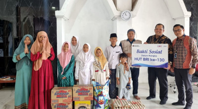 HUT ke-130 BRI, Kantor Cabang HR Muhammad Bantu Panti Asuhan Surabaya