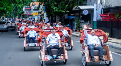Serahkan 200 Becak Listrik dari Prabowo, Pemkab Gresik Siapkan Charging Station