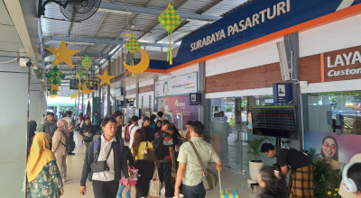 Puncak Arus Balik, 54 Ribu Penumpang Padati Stasiun di Wilayah Daop 8 Surabaya