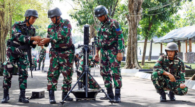 Batalyon Infanteri 3 Marinir Perkuat Taktik GMUK dan Artileri Mortir