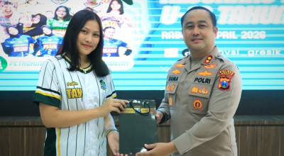 Kapolres Gresik Lepas Atlet PBVSI Berlaga di Kejurnas Bolavoli U-18 2026