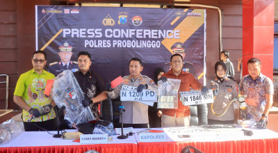 7 Pelaku Curas dan Curanmor Dibekuk, Polres Probolinggo Kembalikan Motor Korban