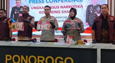 Polres Ponorogo Amankan Pengedar Narkoba Asal Madiun, Sita 301 Gram Sabu
