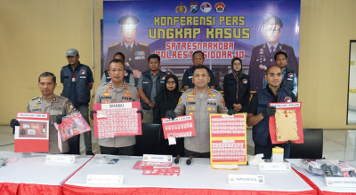 Selama Bulan Maret, Polresta Sidoarjo Ungkap 19 Kasus Narkoba