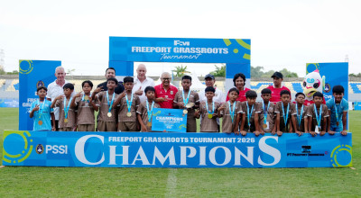 Serunya Freeport Grassroots Tournament 2026, Diikuti 300 Pesepakbola Cilik di Gresik
