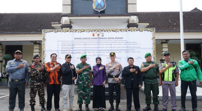Ikrar Sabuk Kamtibmas, Mbak Vinanda Komitmen Jaga Kondusifitas Kediri