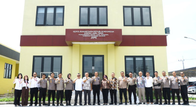 Perkuat Pengamanan Obvitnas, JIIPE Serahkan Fasilitas Kantor Kepolisian Modern