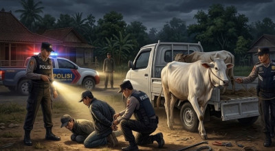 Patroli Antibegal Polres Probolinggo Kota Bongkar Sindikat Pencuri Sapi