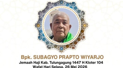 Jemaah Haji Asal Tulungagung Wafat Saat Wukuf di Arafah karena Dehidrasi