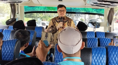 Mas Dhito Lepas Kloter 112 Kediri, Ada Jemaah Haji Tertua se-Indonesia