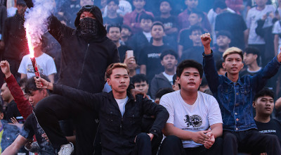 Suporter Persik Kediri Beri Semangat Jelang Lawan Arema FC