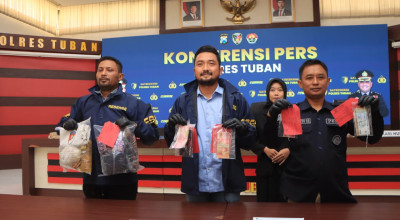Polres Tuban Ungkap Peredaran Uang Palsu di Pasar Wage Grabagan
