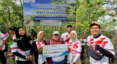 Peduli Lingkungan, BPJS Ketenagakerjaan Gresik Tanam 1.437 Bibit Mangrove