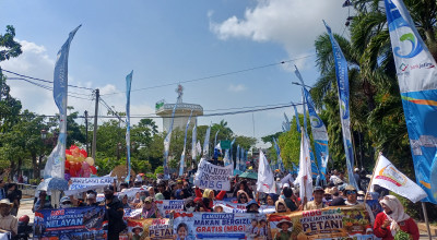 Relawan MBG dan SPPG di Lamongan Turun Jalan Dukung Program MBG