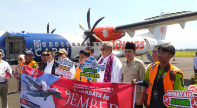 Penerbangan Jember-Surabaya Resmi Dibuka, Gus Fawait Optimistis Ekonomi Meroket