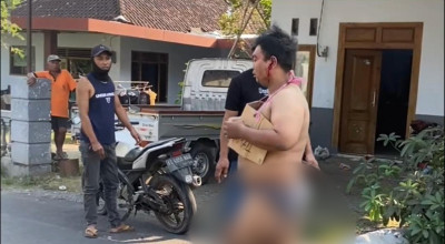 Curi Uang Kotak Amal Masjid, Pria di Blitar Diarak Warga