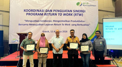 BPJS Ketenagakerjaan Gresik Dorong Pekerja Produktif Lagi, Perkuat Program RTW