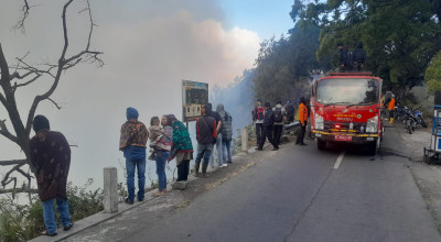 Kebakaran Gunung Bromo Meluas hingga Probolinggo