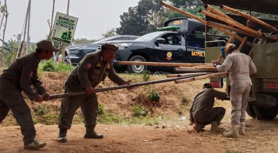 Tim Gabungan Tertibkan Tambang Pasir di Zona Rawan Sungai Brantas Kediri