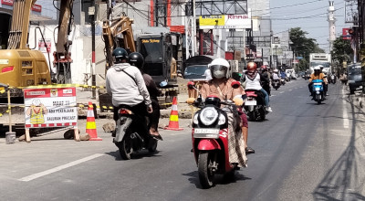 Simak Pengalihan Arus Selama Crossing Drainase di Panglima Sudirman Kediri