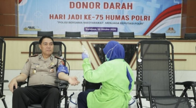 Polda Jatim Galang 100 Kantong Darah, Bantu Pasien yang Membutuhkan