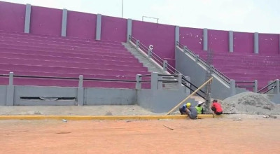 PUPR Kota Kediri Kebut Pemasangan Pagar Stadion Brawijaya