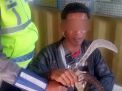 Biker Pembawa Celurit dan Sabu Terjaring Operasi Patuh di Pasuruan