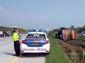 Bus Berpenumpang 63 Siswa SD Terguling di Tol Pasuruan, 7 Orang Luka